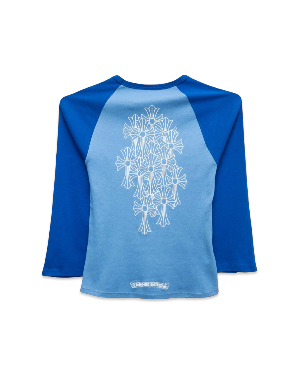 Chrome Hearts Two Tone Blue Cemetery Baseball 3 /4 Sleeve