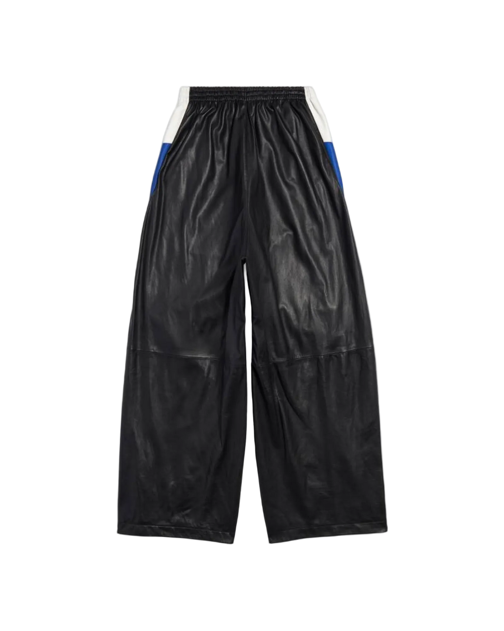 Balenciaga 3B Sports Icon Leather Track Pants 'Blue Black'