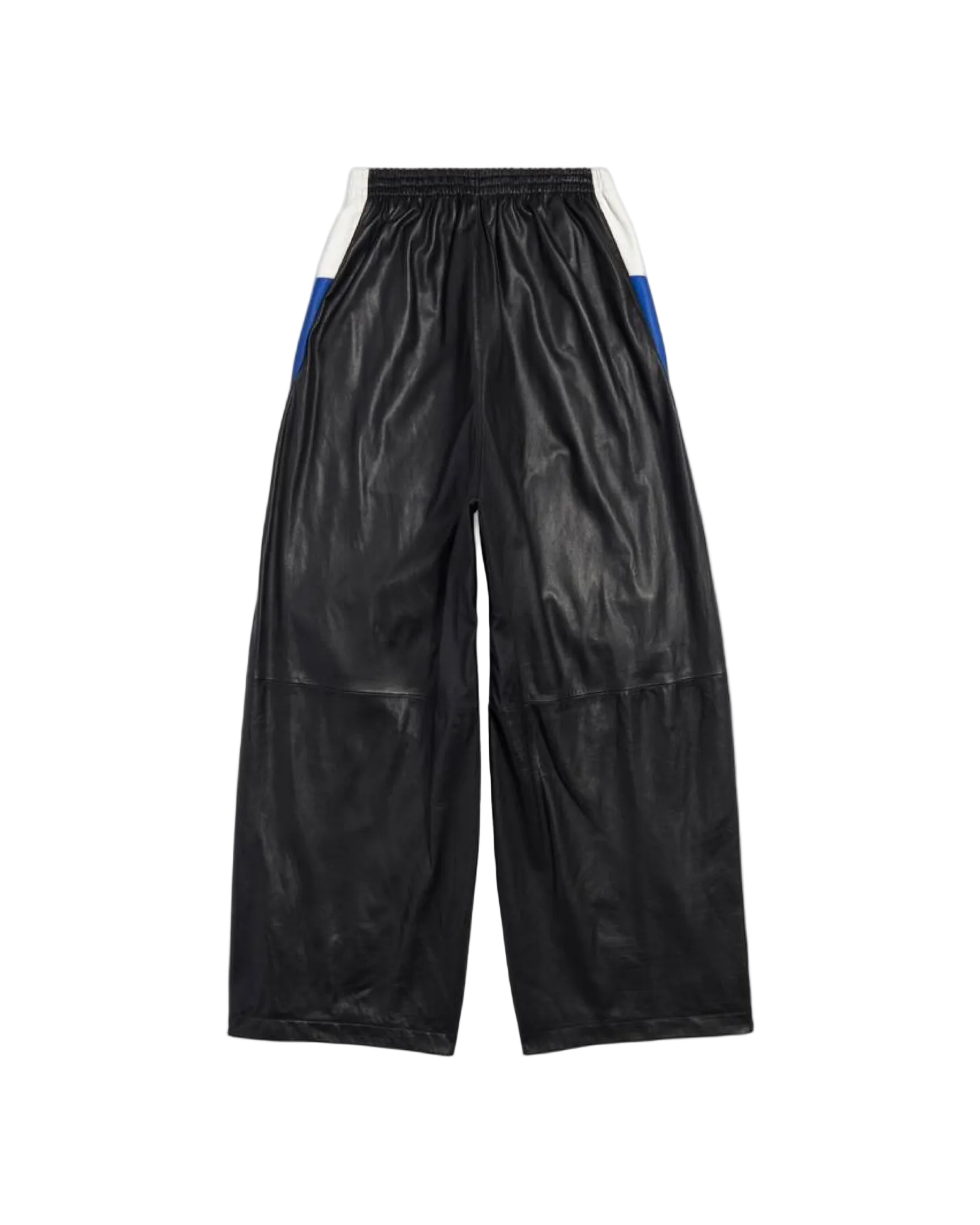 Balenciaga 3B Sports Icon Leather Track Pants 'Blue Black'