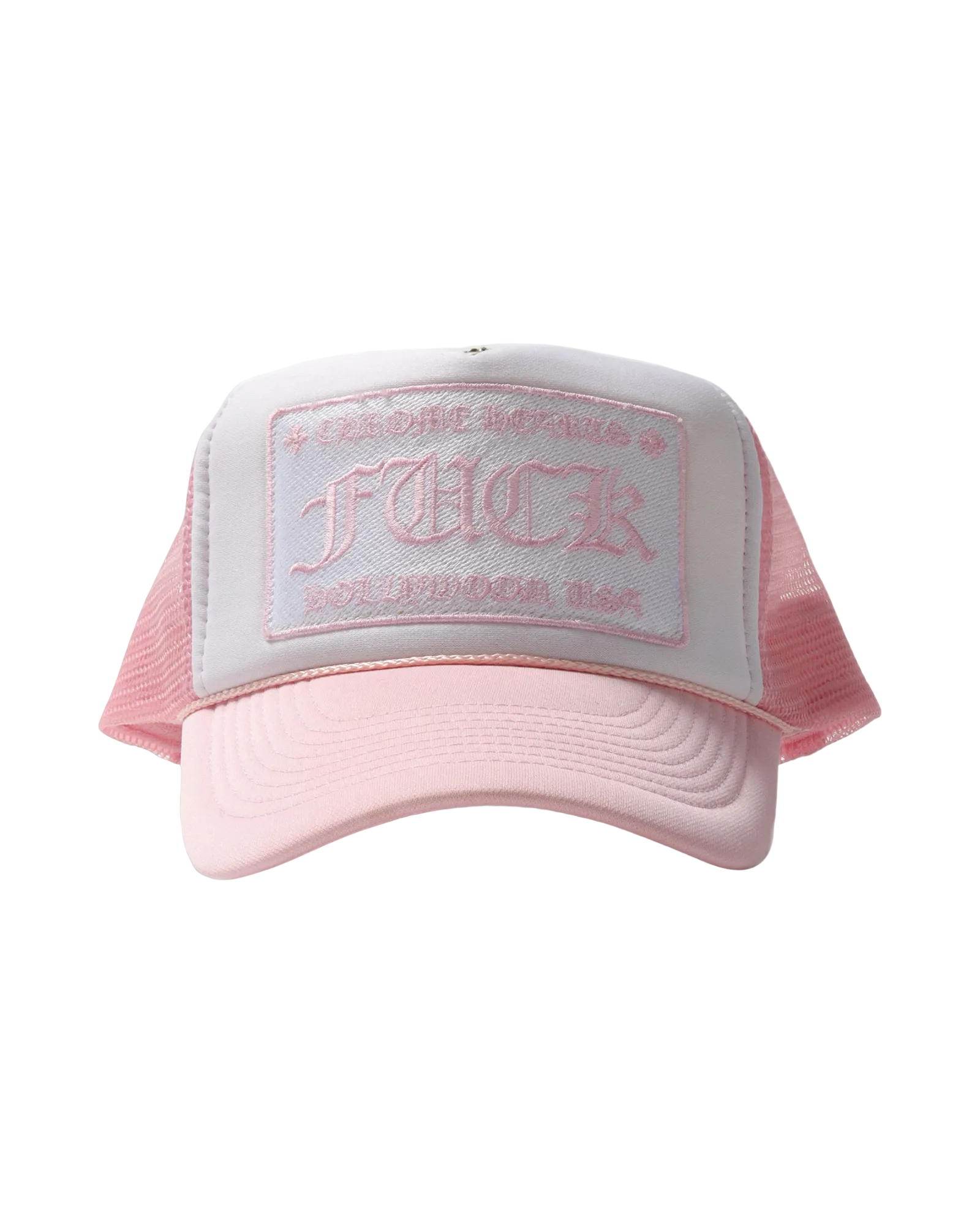 Chrome Hearts CH Hollywood Trucker Hat 'Pink/White'