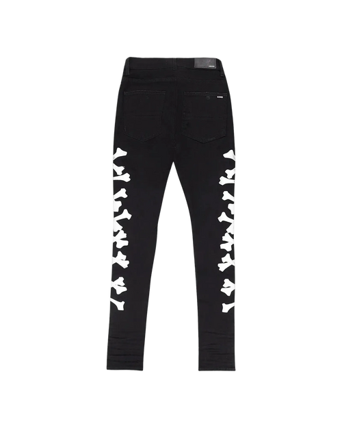 Amiri Bones Skinny Jeans 'Black/Silver'