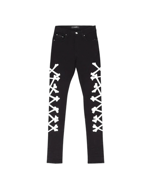 Amiri Bones Skinny Jeans 'Black/Silver'