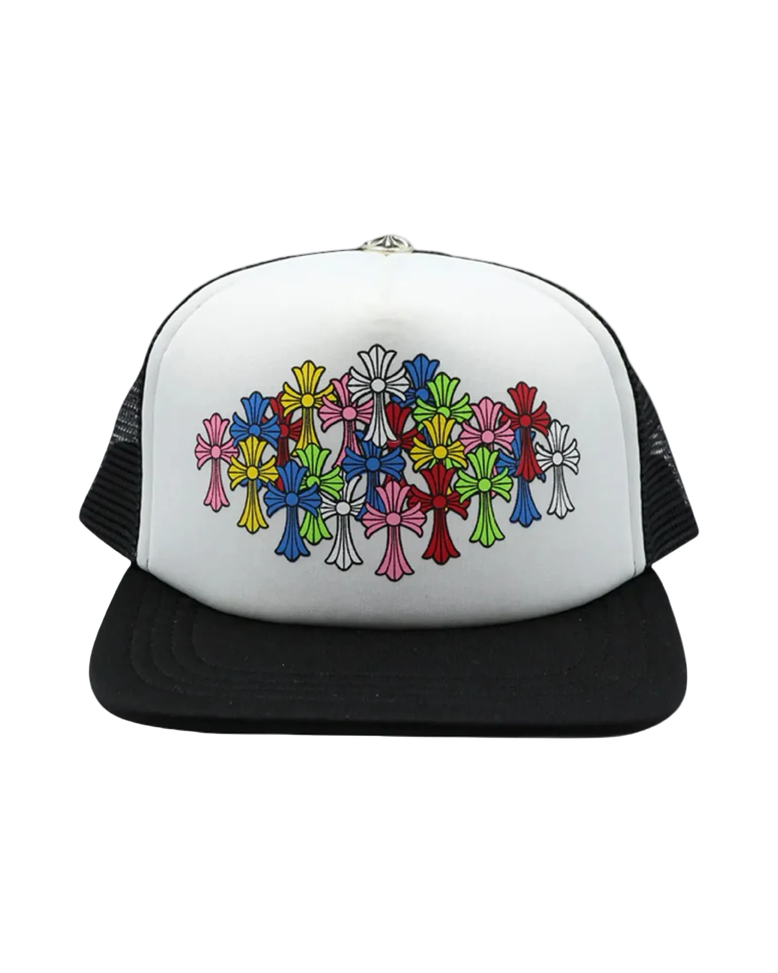 Chrome Hearts Multi Color Crosses Trucker Hat 'White'