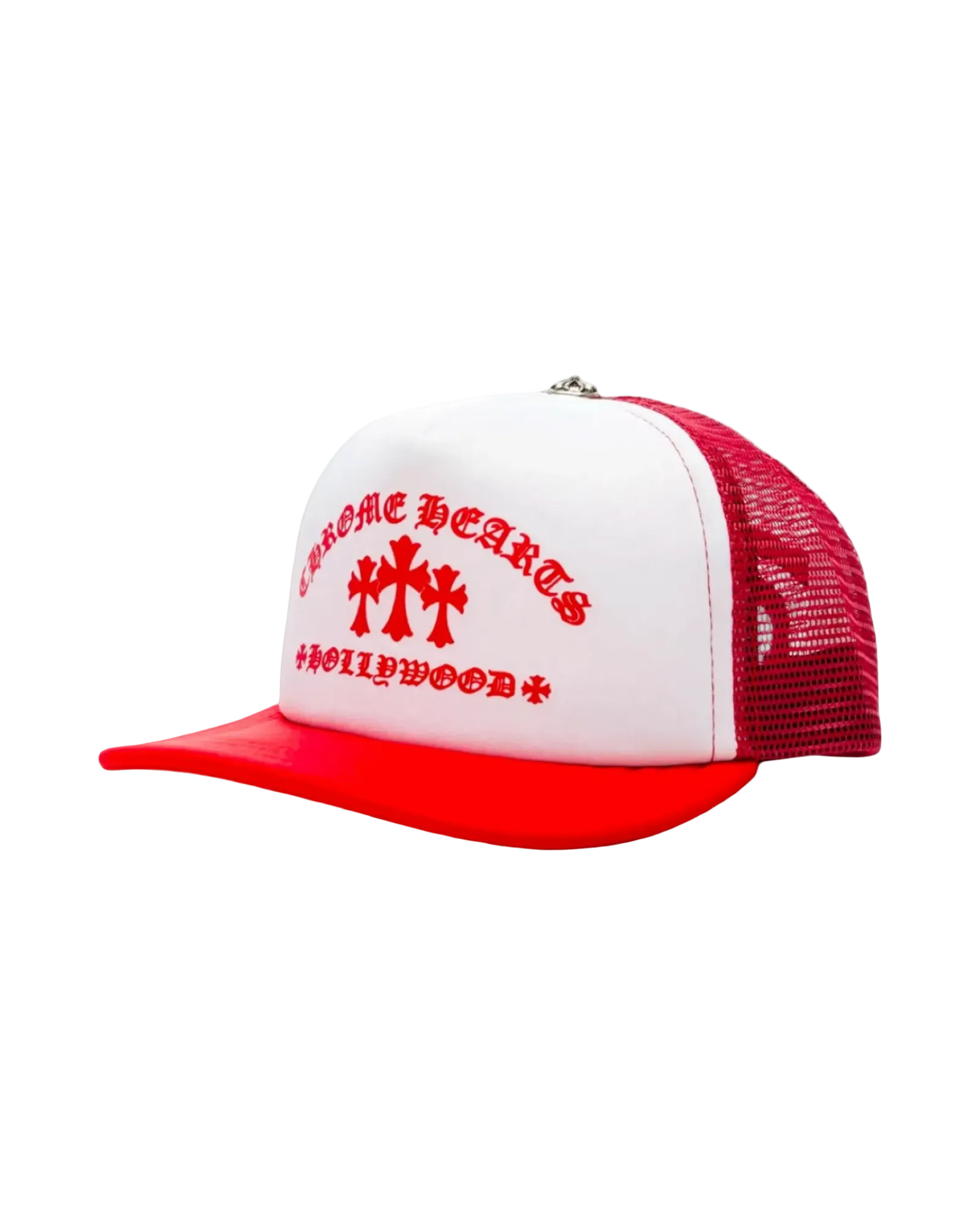 Chrome Hearts Hollywood Cross "King Taco" Trucker Hat 'Red/White'