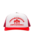 Chrome Hearts Hollywood Cross "King Taco" Trucker Hat 'Red/White'