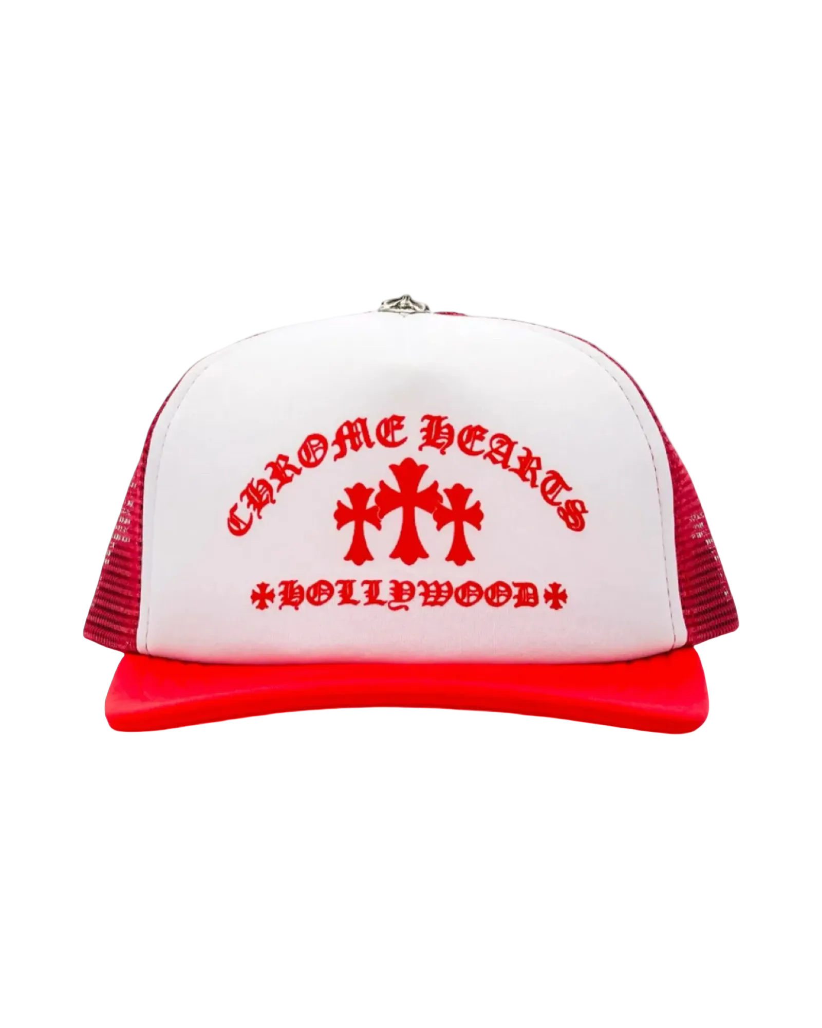 Chrome Hearts Hollywood Cross "King Taco" Trucker Hat 'Red/White'
