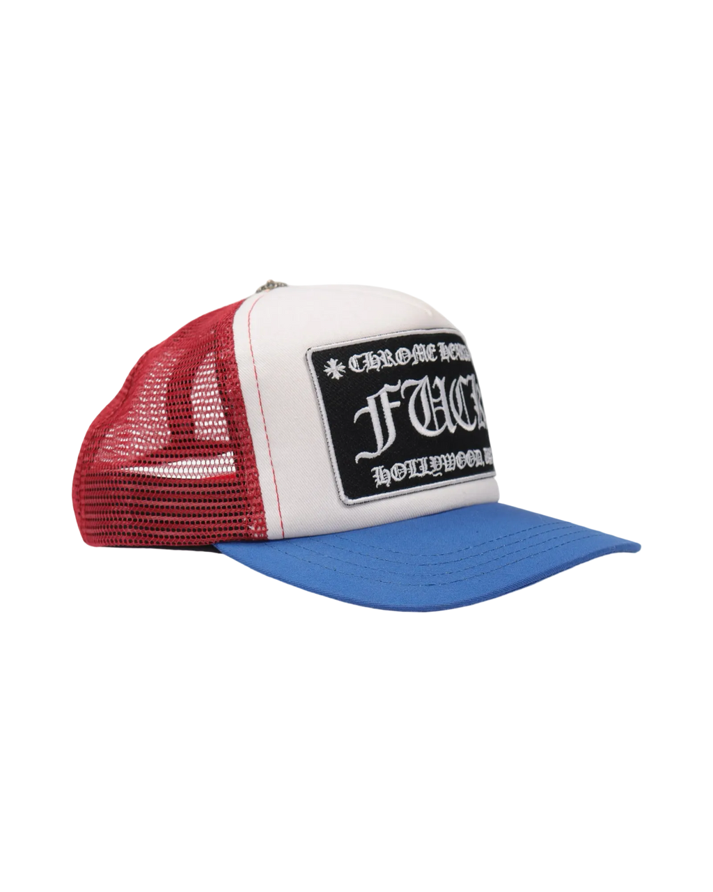 Chrome Hearts CH Hollywood Trucker Hat 'Black/White/Red'