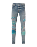 Amiri Vintage Quilt Art Patch ClayIndigo Jeans
