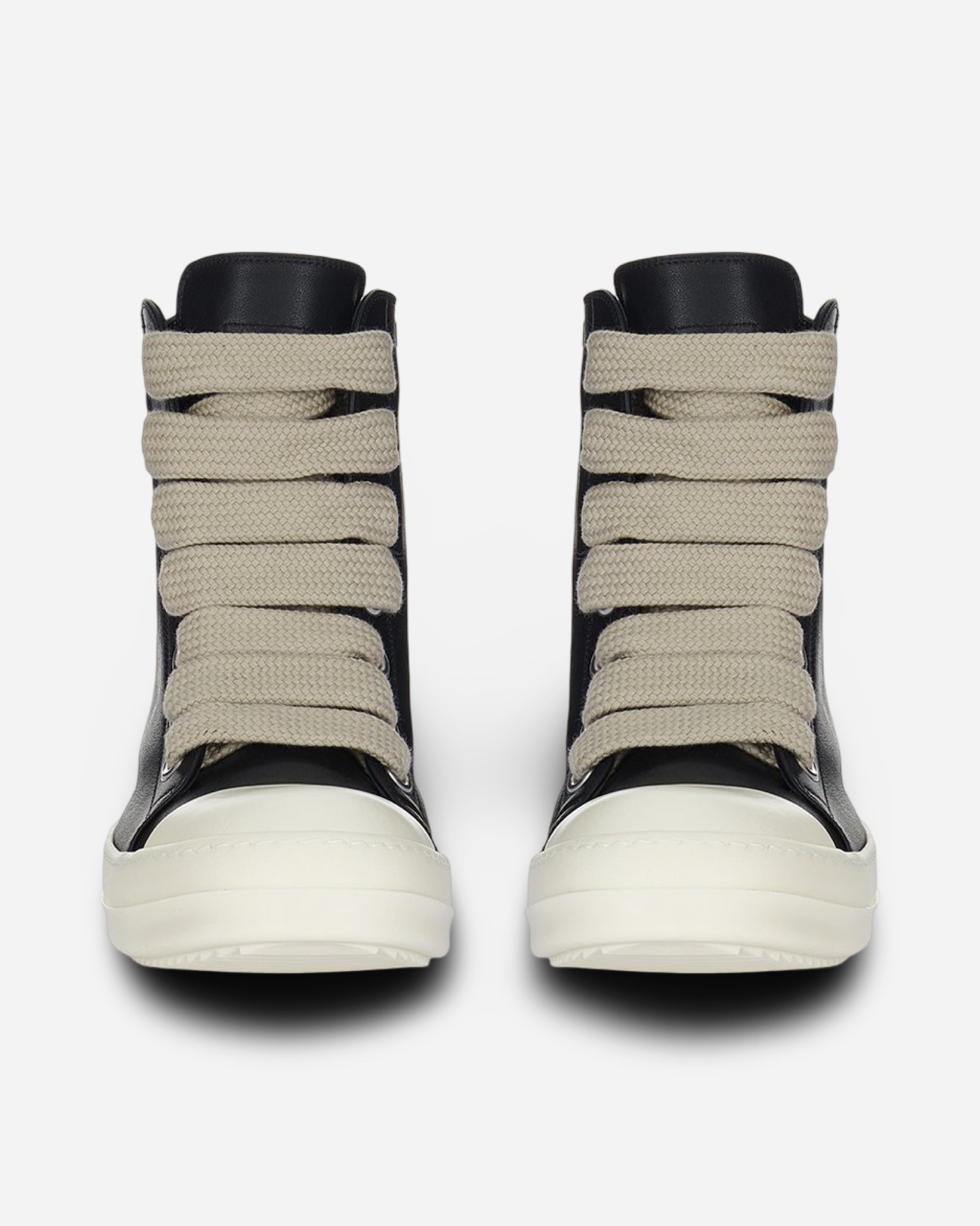 Rick Owens Porterville JumboLaced High Top Leather Sneakers 'Black'