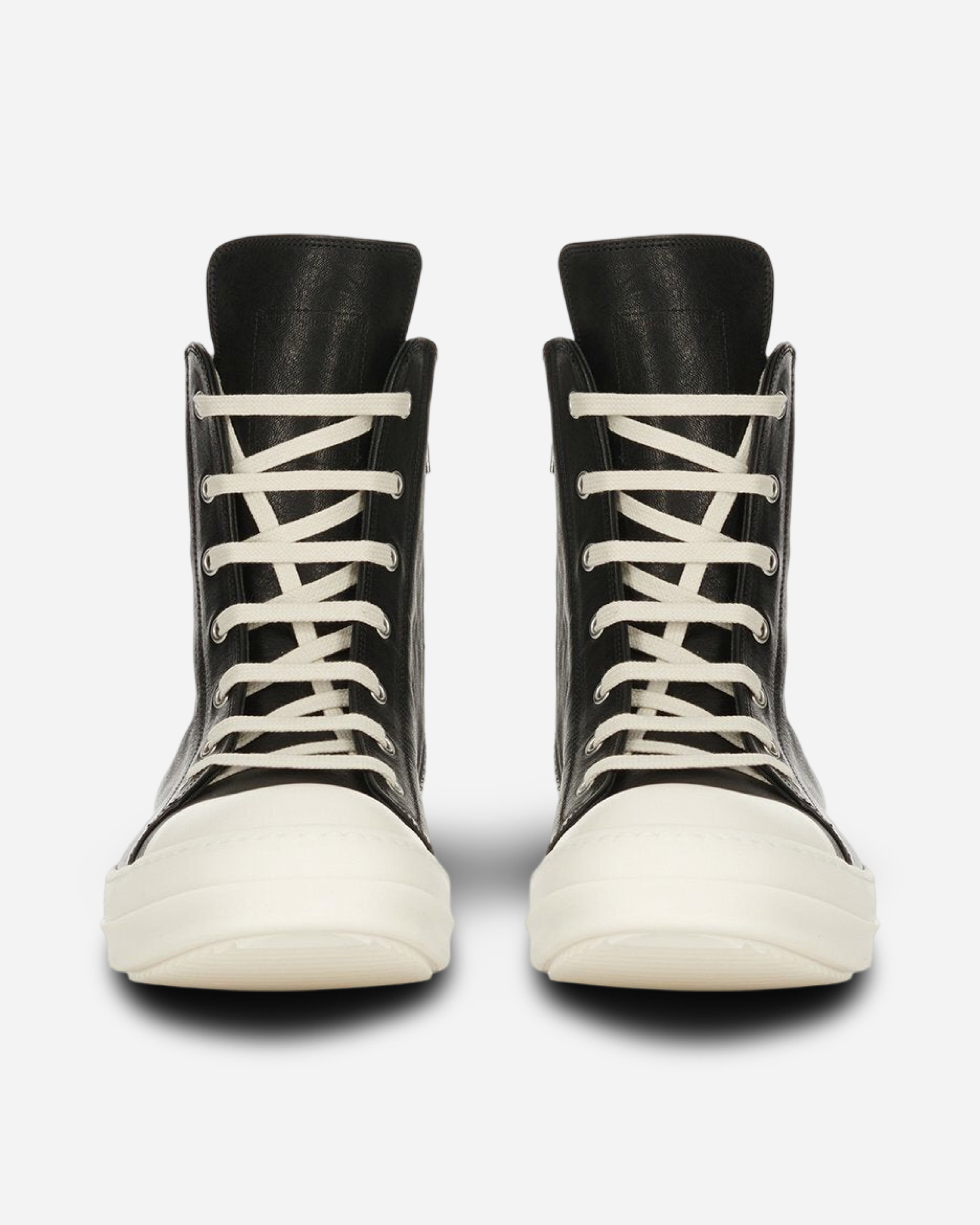 Rick Owens Porterville High Top Leather Sneakers 'Black'