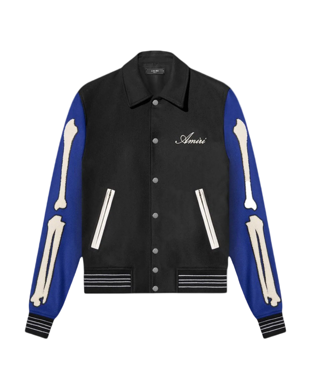 Amiri Bones Varsity Jacket 'Blue Black'