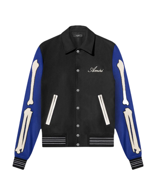 Amiri Bones Varsity Jacket 'Blue Black'