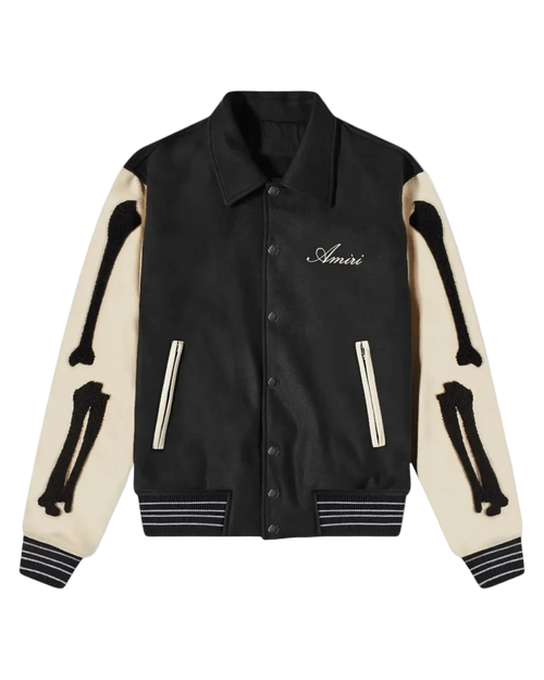 Amiri Bones Varsity Jacket 'Black'