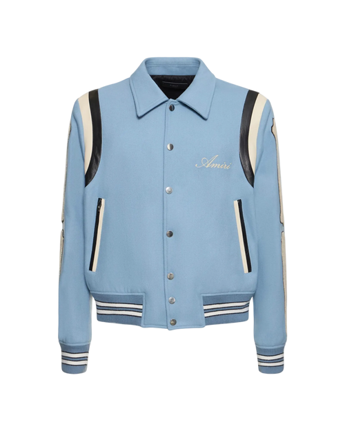 Amiri Bones Varsity Jacket 'Blue'