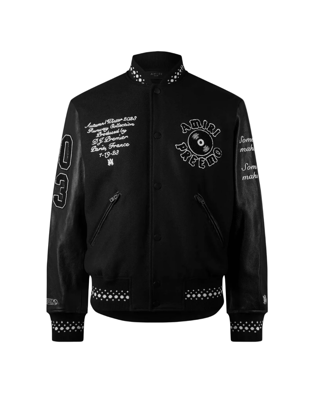 Amiri Logo-Appliqué Varsity Jacket