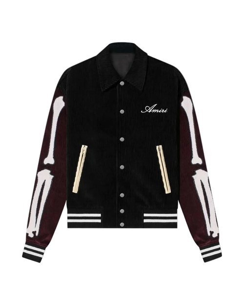 Amiri Panneld Corduroy Bones Varsity Jacket