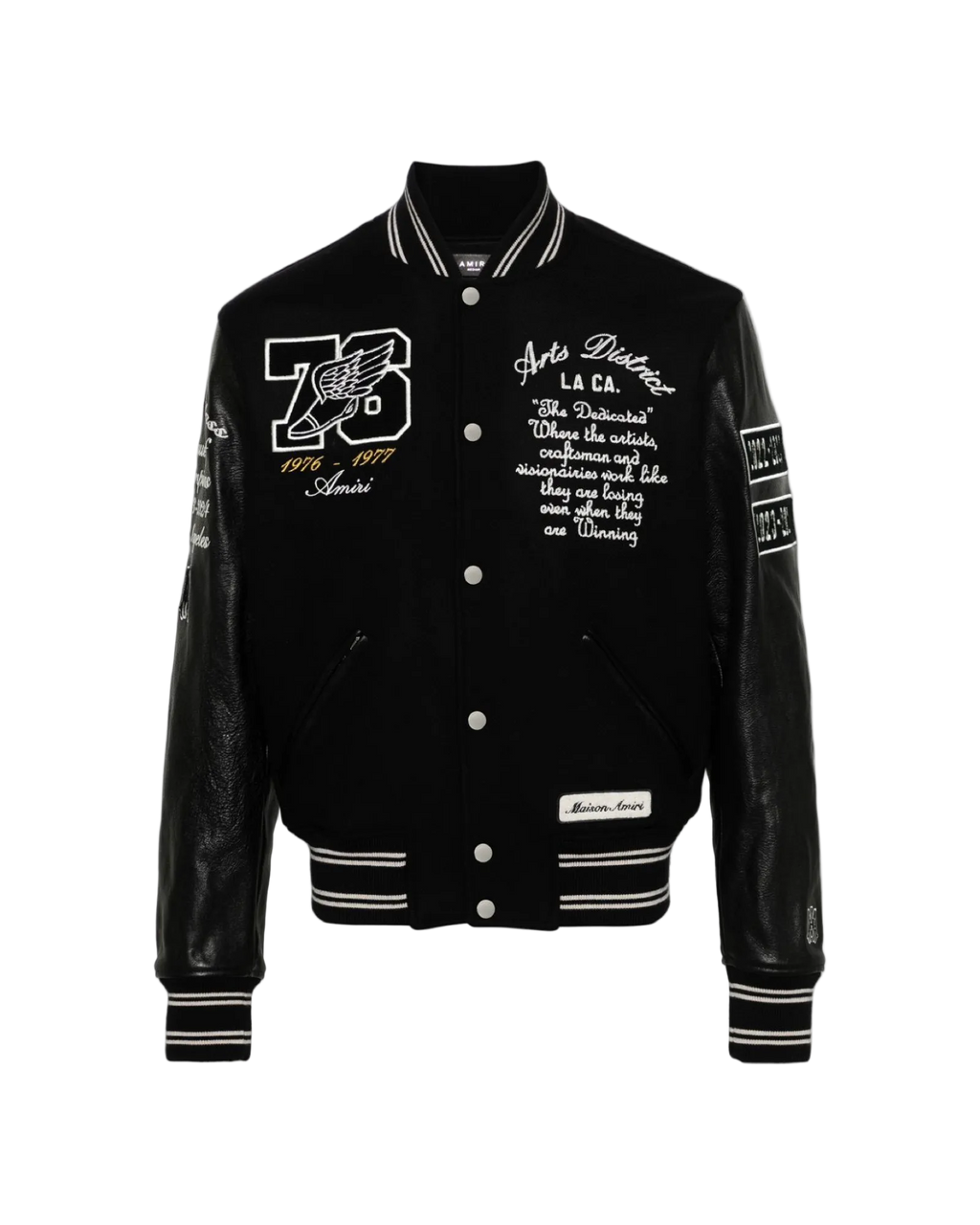 Amiri Eagle Embroidered Varsity Bomber Jacket