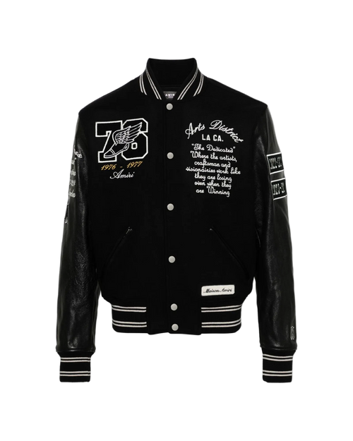 Amiri Eagle Embroidered Varsity Bomber Jacket