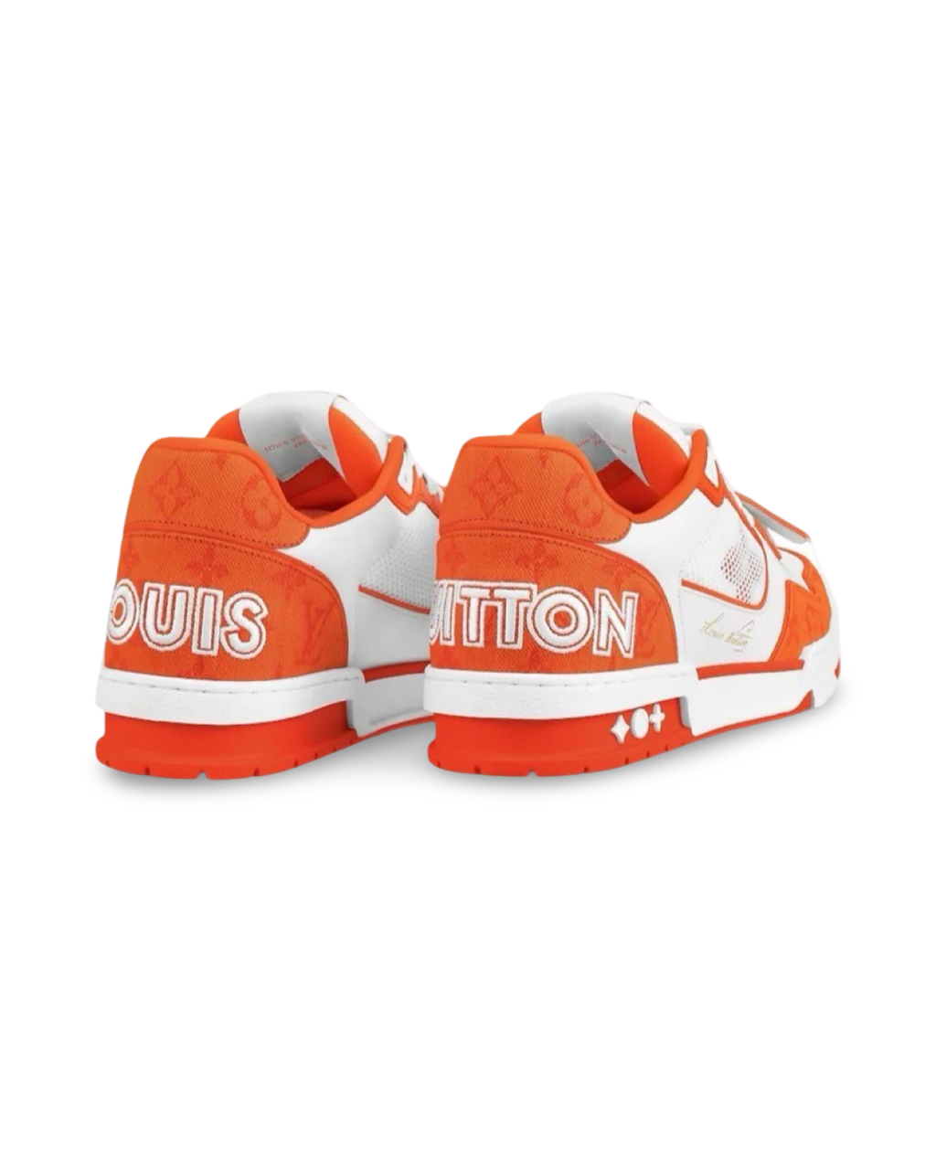 Louis Vuitton Trainer Monogram Orange Denim