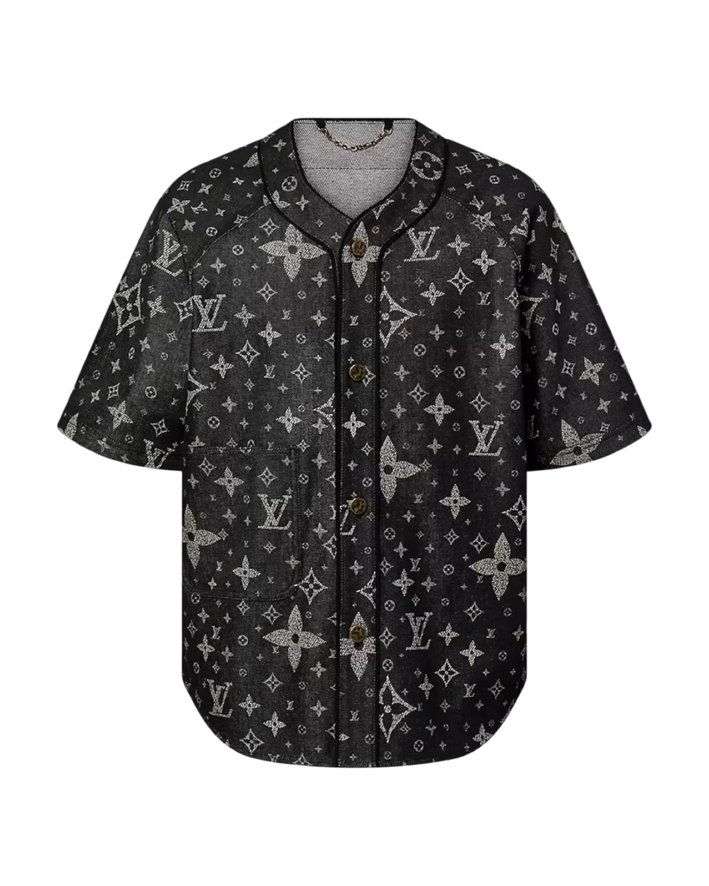 Louis Vuitton Monogram Denim Baseball Shirt