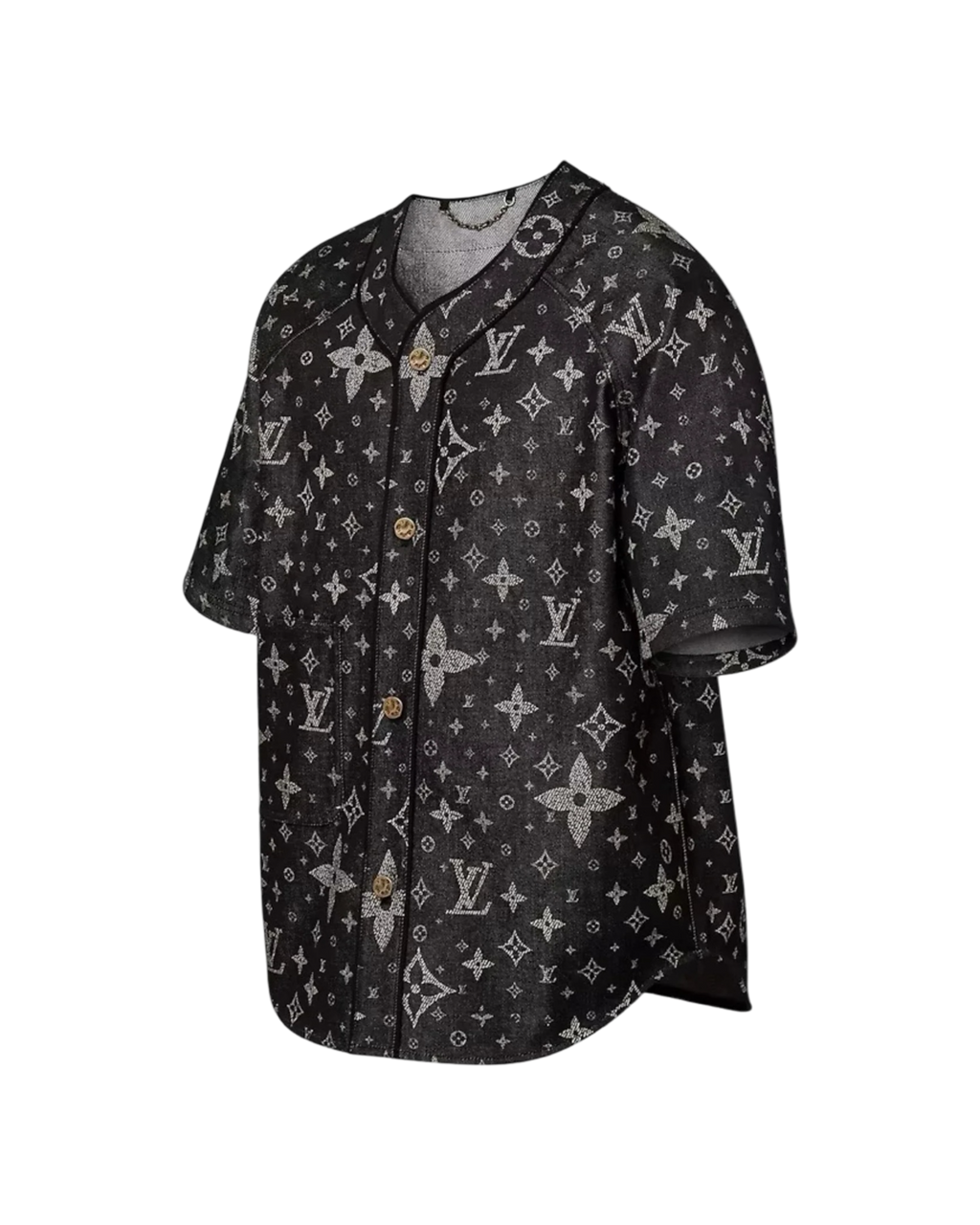 Louis Vuitton Monogram Denim Baseball Shirt