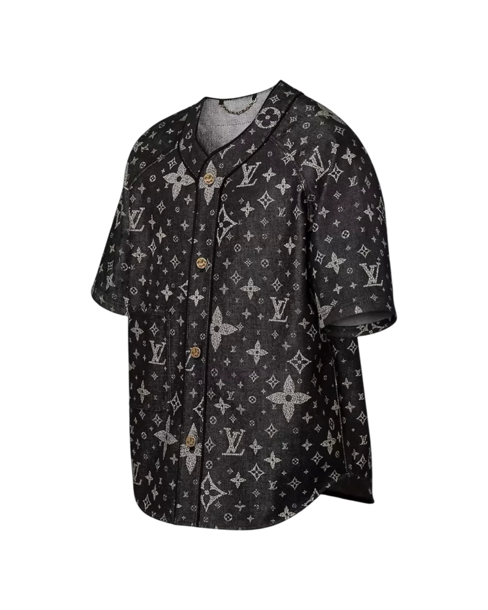 Louis Vuitton Monogram Denim Baseball Shirt