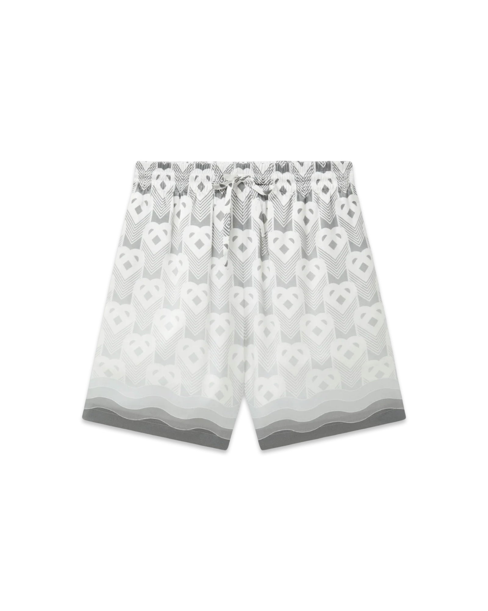 Casablanca Gradient Heart Monogram Silk Shorts