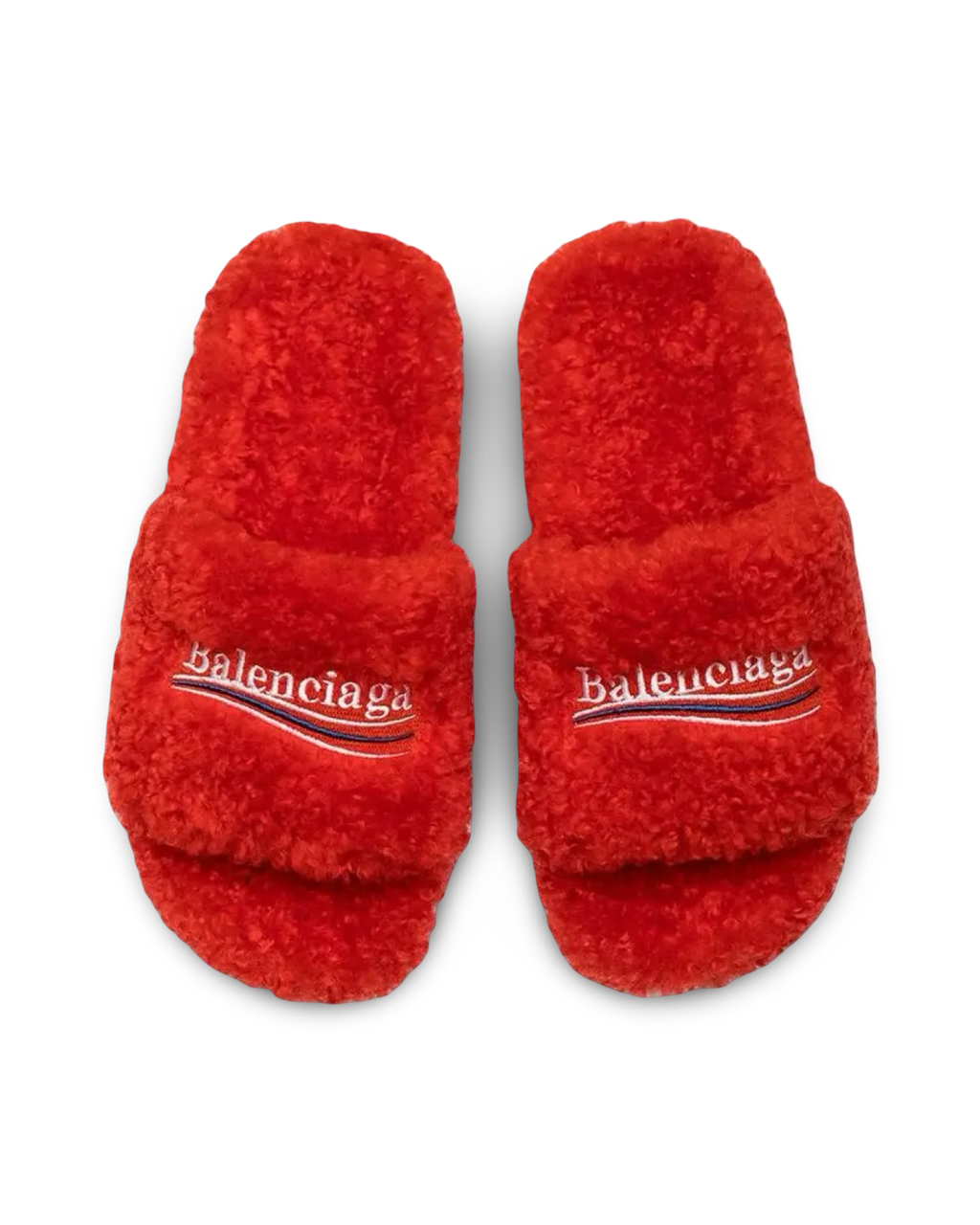 Balenciaga Political Campaign Furry Slide Sandle