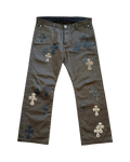 Chrome Hearts Leather Cross Patch Chino Jeans 'Brown'