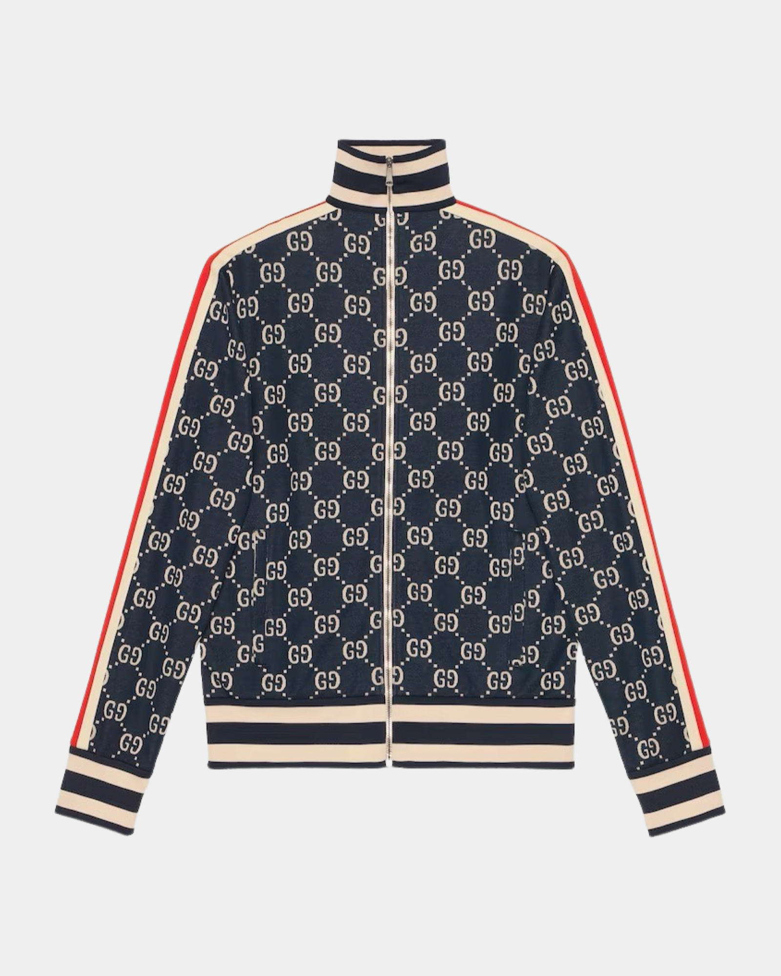 Gucci Jacquard Cotton Jacket Blue/Ivory - Creps City