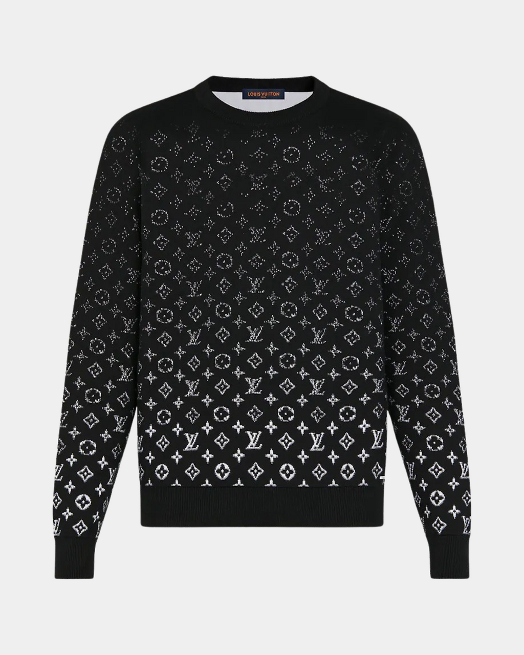 LVSE Monogram Degrade Crewneck Noir Blanc - Creps City