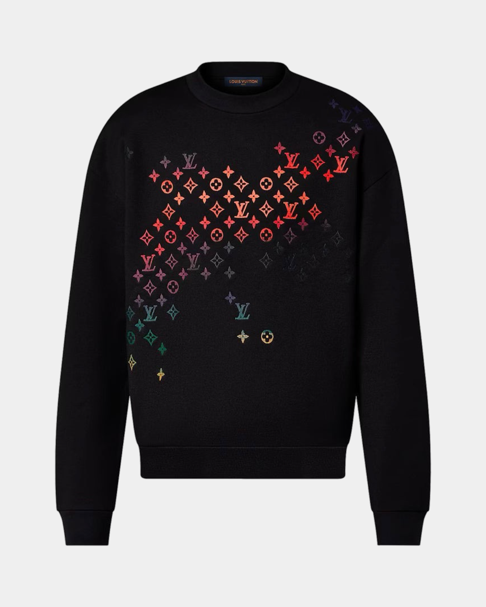 Louis Vuitton Embroidered Cotton Sweatshirt ‘Noir’ - Creps City