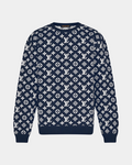 Louis Vuitton Monogram Jacquard Crewneck Navy - Creps City