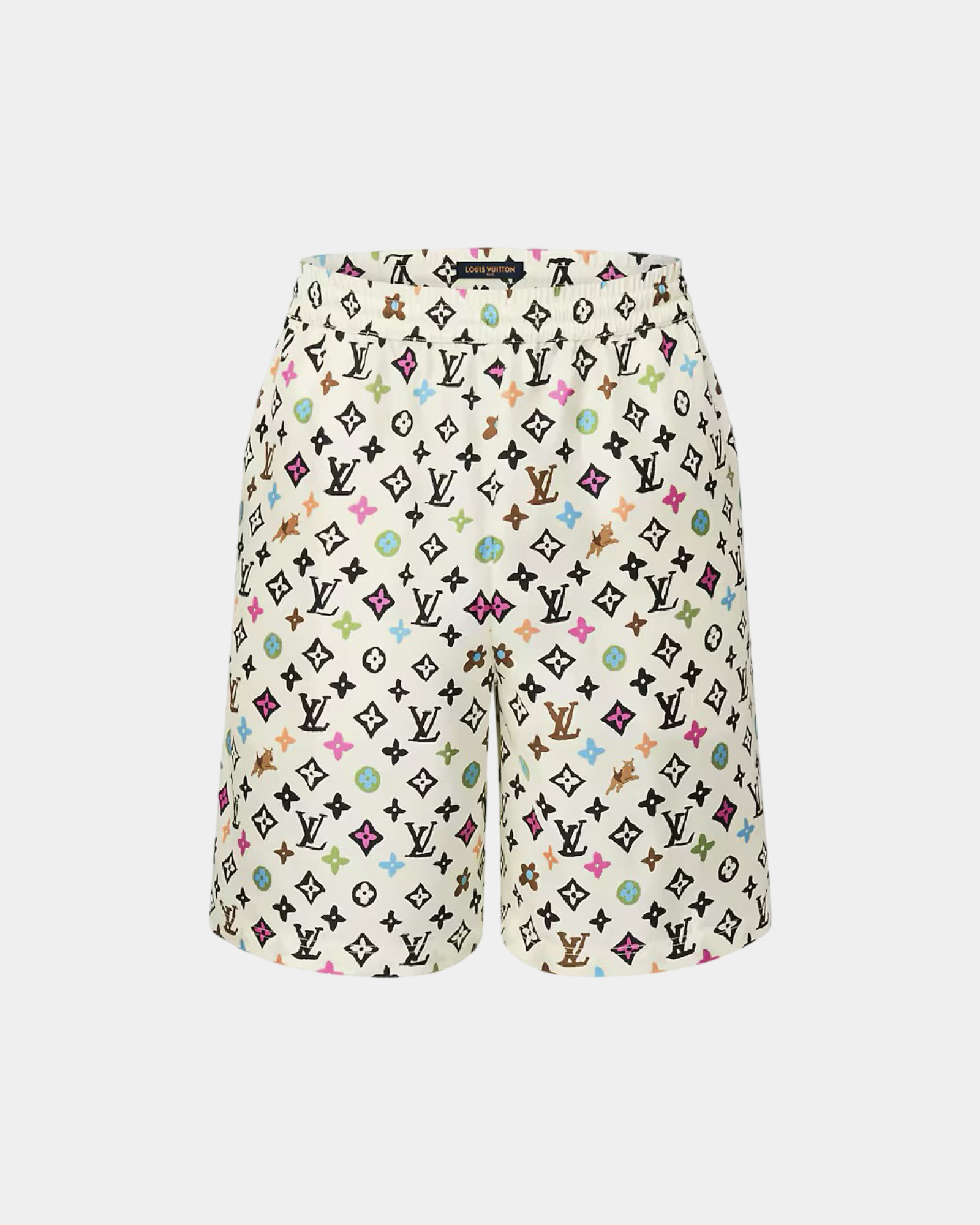 Louis Vuitton Monogram Printed Silk Shorts - Creps City