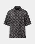 Louis Vuitton Monogram Short-Sleeved Chambray Shirt Noir - Creps City
