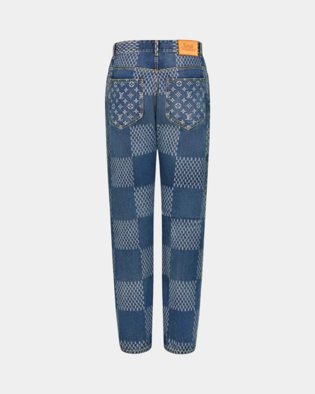 Louis Vuitton x Nigo Giant Damier Waves MNGM Denim Pants Indigo - Creps City