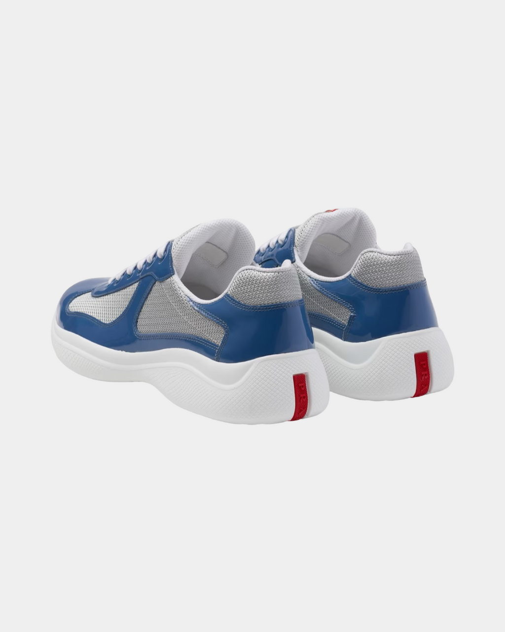 Patent Leather And Technical Fabric Prada America's Cup Sneaker - Creps City