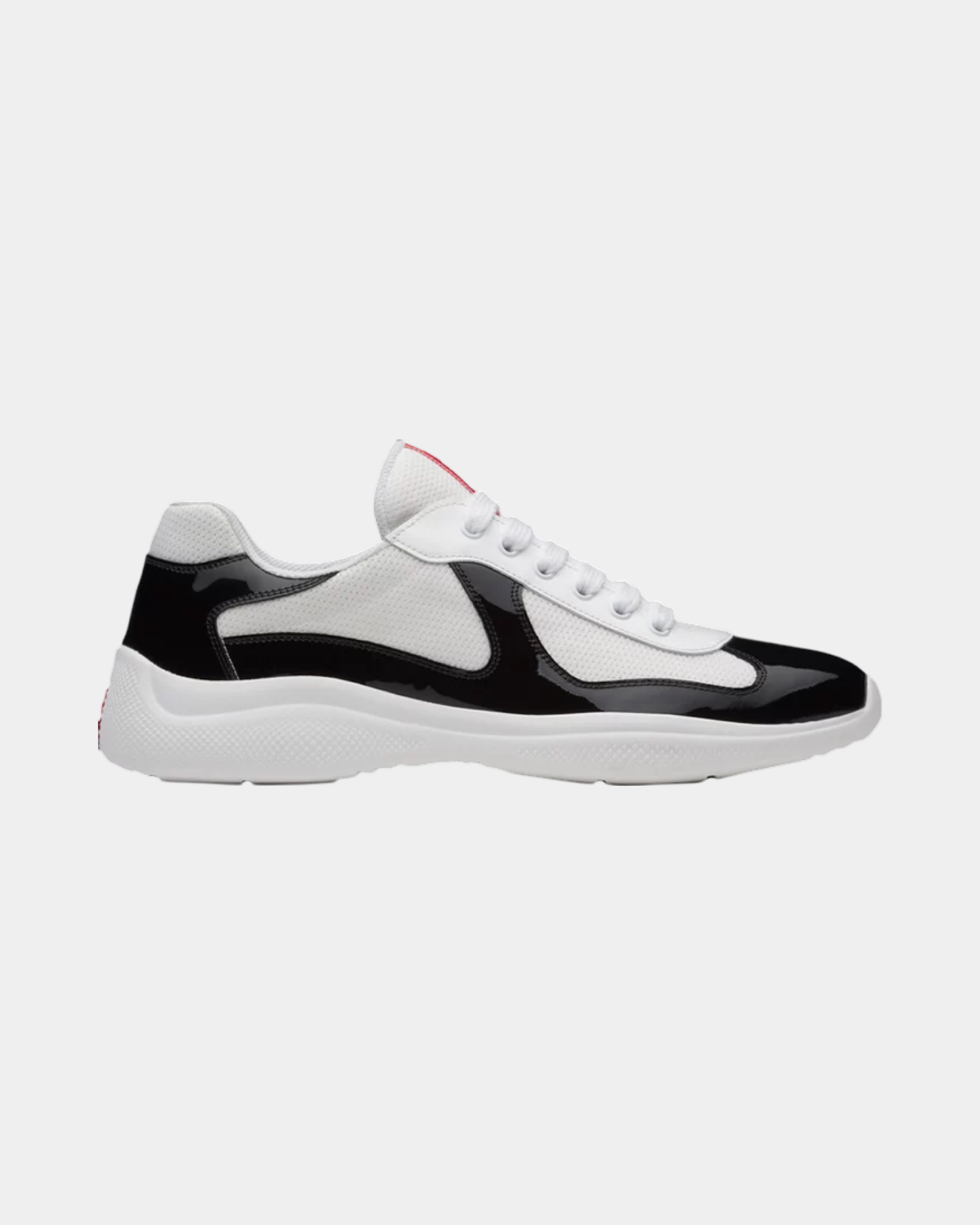 Patent Leather And Technical Fabric Prada America's Cup Sneaker - Creps City