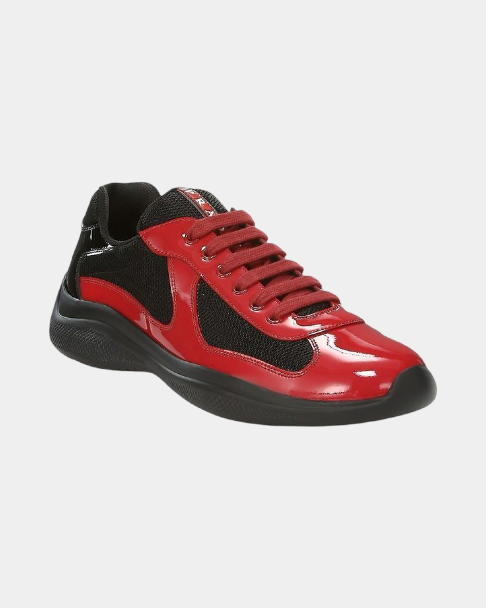 Patent Leather And Technical Fabric Prada America's Cup Sneaker - Creps City
