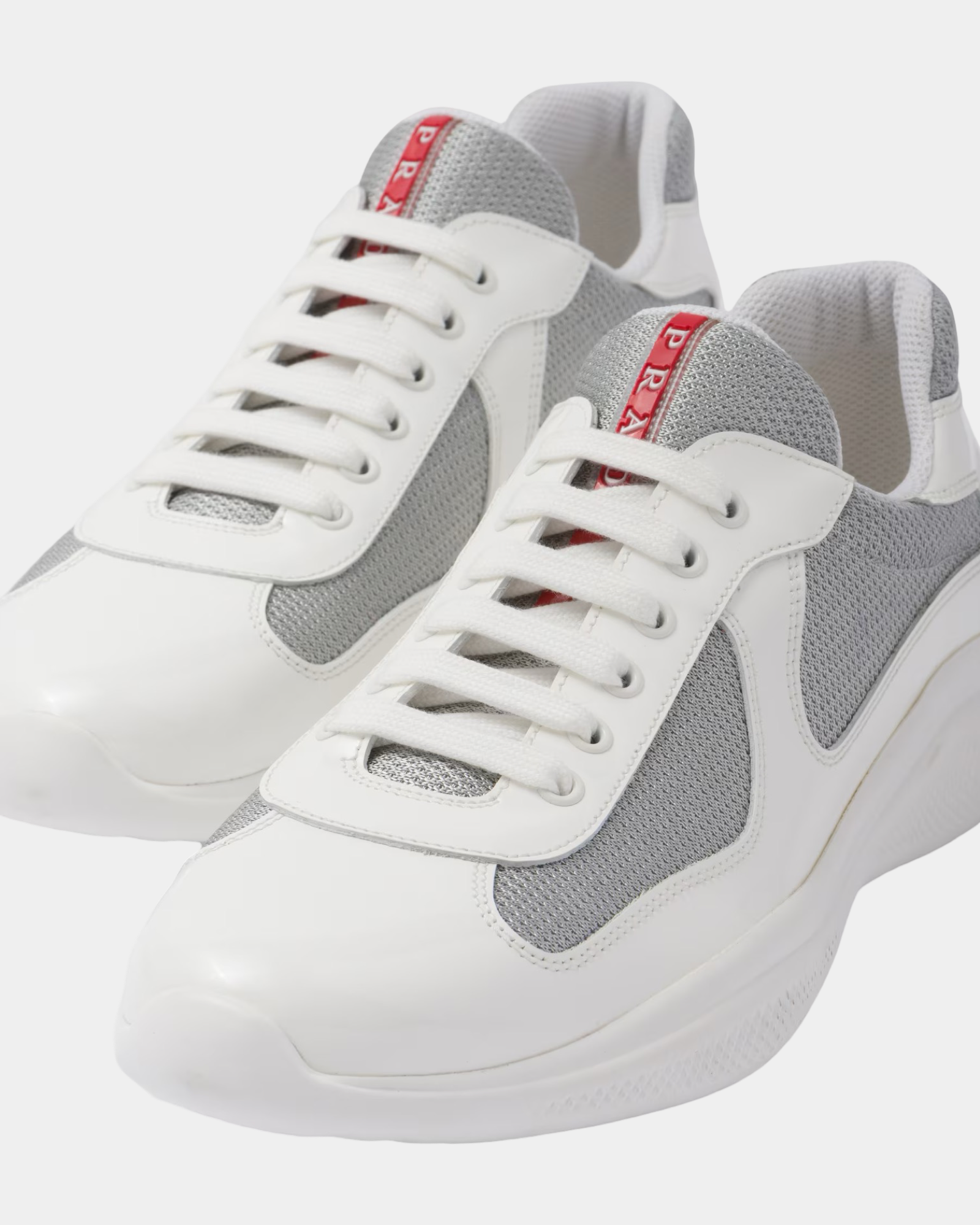 Patent Leather And Technical Fabric Prada America's Cup Sneaker - Creps City