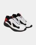 Patent Leather And Technical Fabric Prada America's Cup Sneaker - Creps City