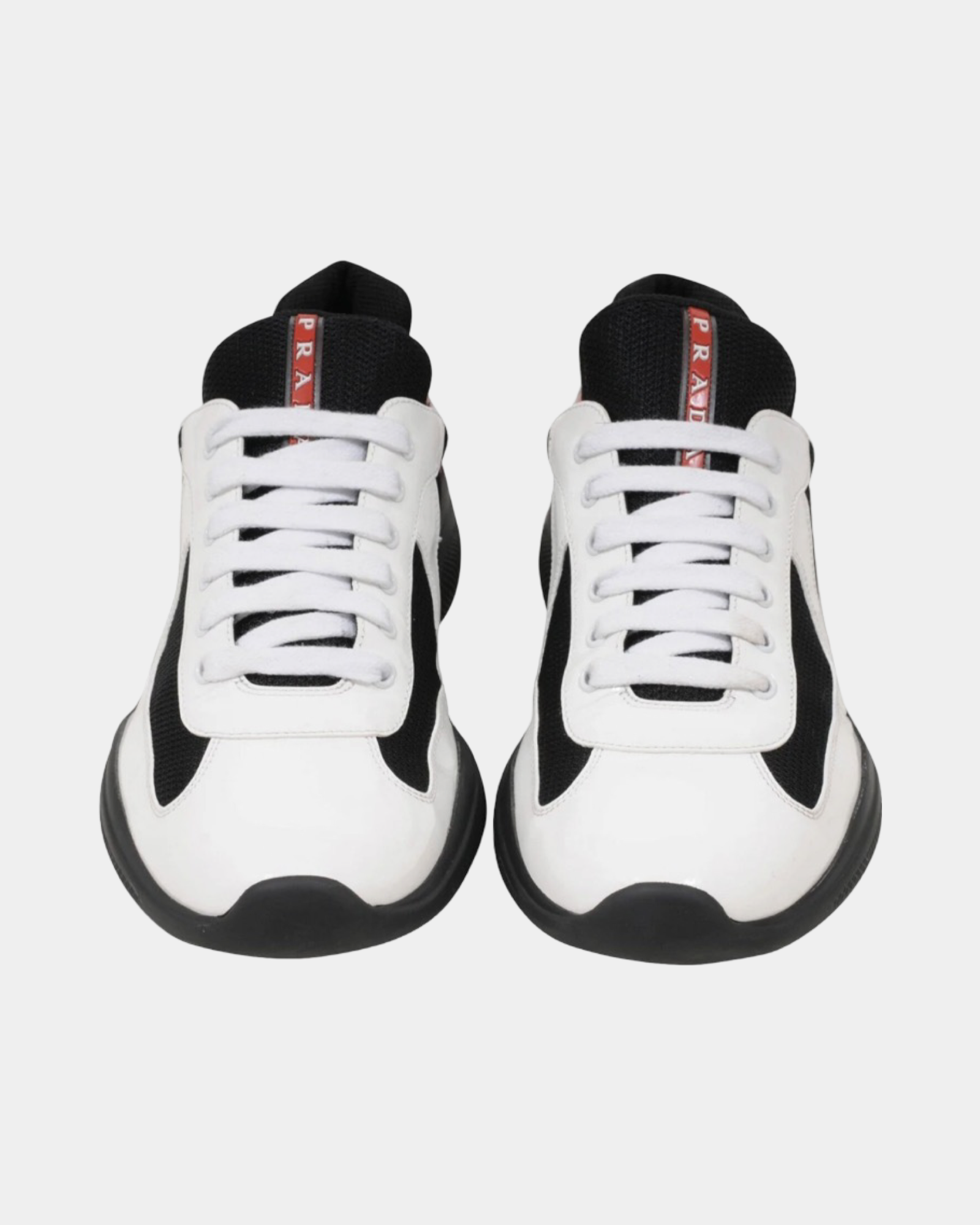 Patent Leather And Technical Fabric Prada America's Cup Sneaker - Creps City